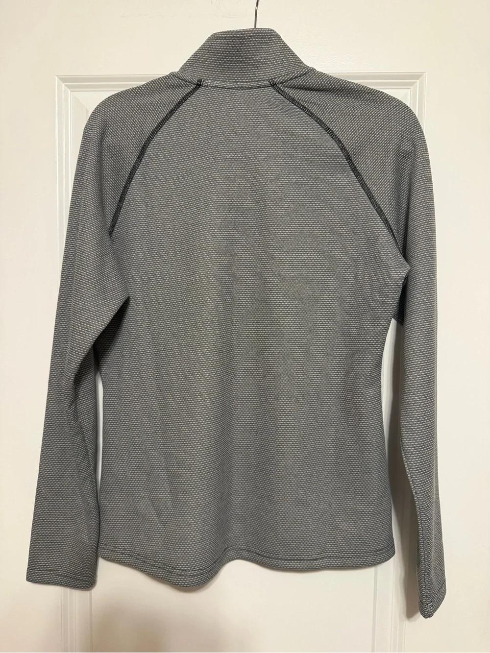 adidas golf men’s 1/4 zip gray textured print logo medium NWOT